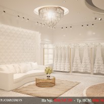 Thiết kế shop áo vest – váy cưới White Peony Luxury